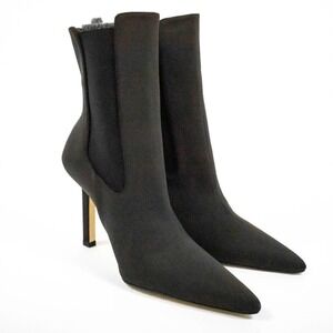 Good American Brown Chelsea Pointed Toe Heel Ankle‎ Booties Boots Slip On Size 7